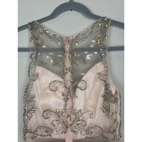 Dancing Queen - 9550 Mock Two-Piece A-Line Short Mini Prom Dress Pink S - Picture 7 of 16